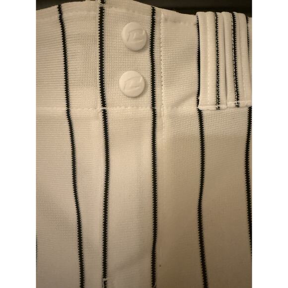 New With Tags Champro Baseball Pants White With Black Pinstripe Youth Medium - Picture 2 of 5